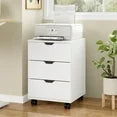 Farini 3-Drawer File Cabinet for Home Office, Mobile Wooden File Cabinet, for Under Desk Storage