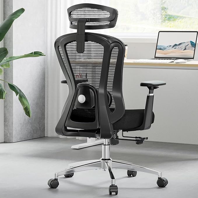 Farini Ergonomic High Back Office Chair Lumbar Support, 3D Armrests and Adjustable Headrest