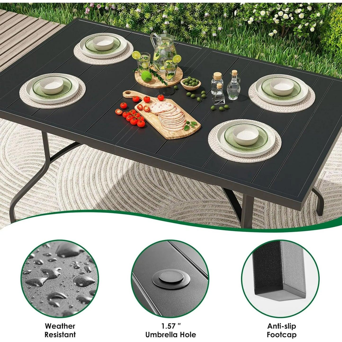 Farini Outdoor Dining Chairs Set, 360°Swivel Patio Dining Chair with Textilene Fabric, Outdoor Metal Armchair All Weather Resistant, Ergonomic Comfort, Perfect for Patio, Backyard, Balcony