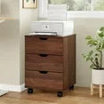 Farini 3-Drawer File Cabinet for Home Office, Mobile Wooden File Cabinet, for Under Desk Storage