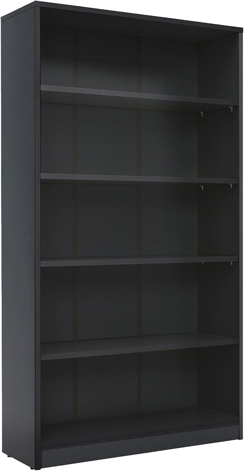 Farini 5 Shelf Bookcase 60 inch Tall Wood Bookshelf for Bedroom