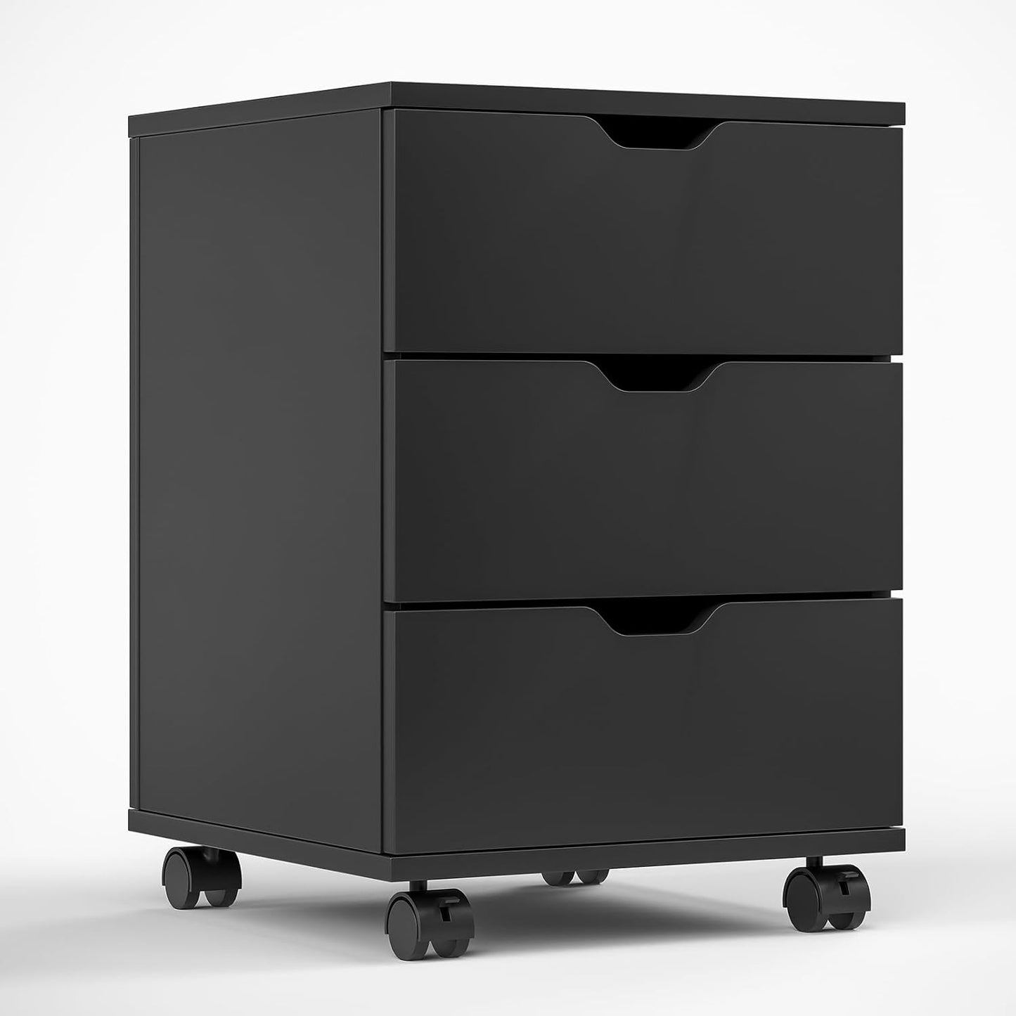 Farini Mobile File Cabinet for Home Office, 3-Drawer Wooden File Cabinet, Perfect for Under Desk Storage