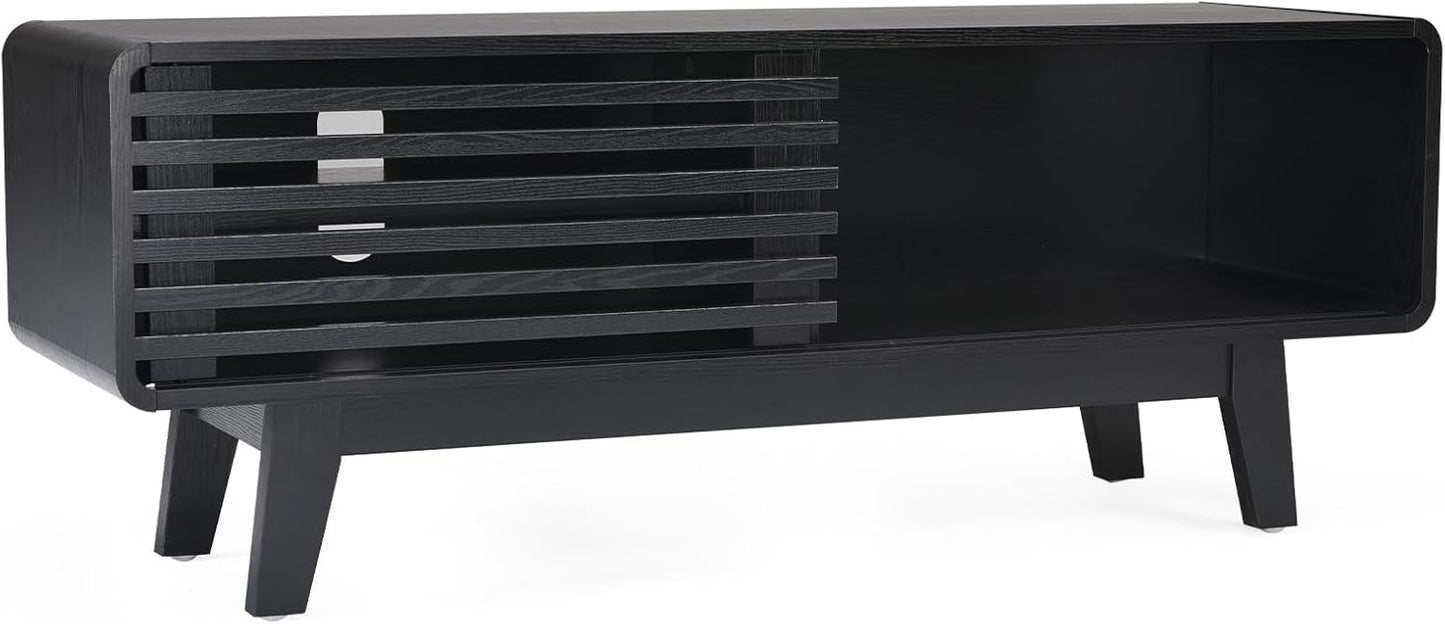 Farini TV Stand for TV up to 59", Entertainment Center with Storage and Sliding Door