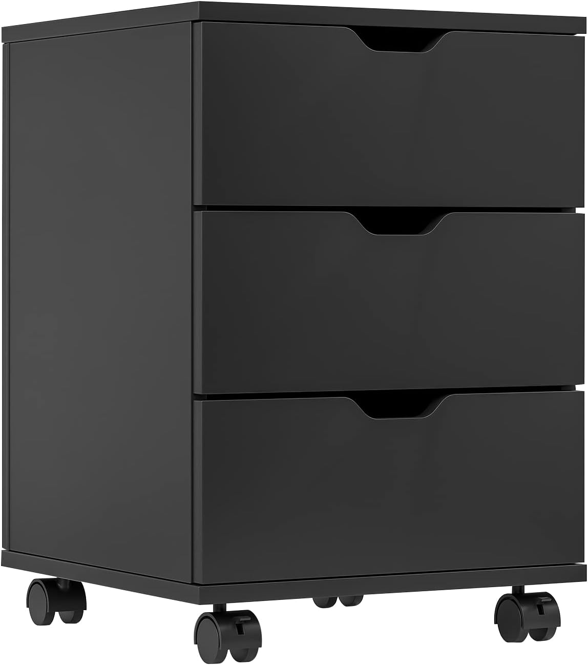 Farini 3-Drawer File Cabinet for Home Office, Mobile Wooden File Cabinet, for Under Desk Storage