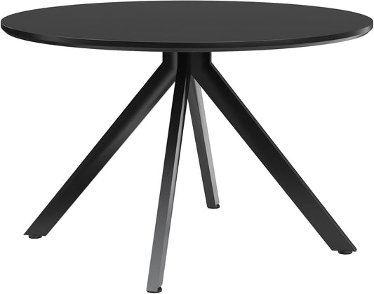 Farini Black Dining Table for 4-6 Person,47" Round Wooden Dining Table (47 inch,120cm)
