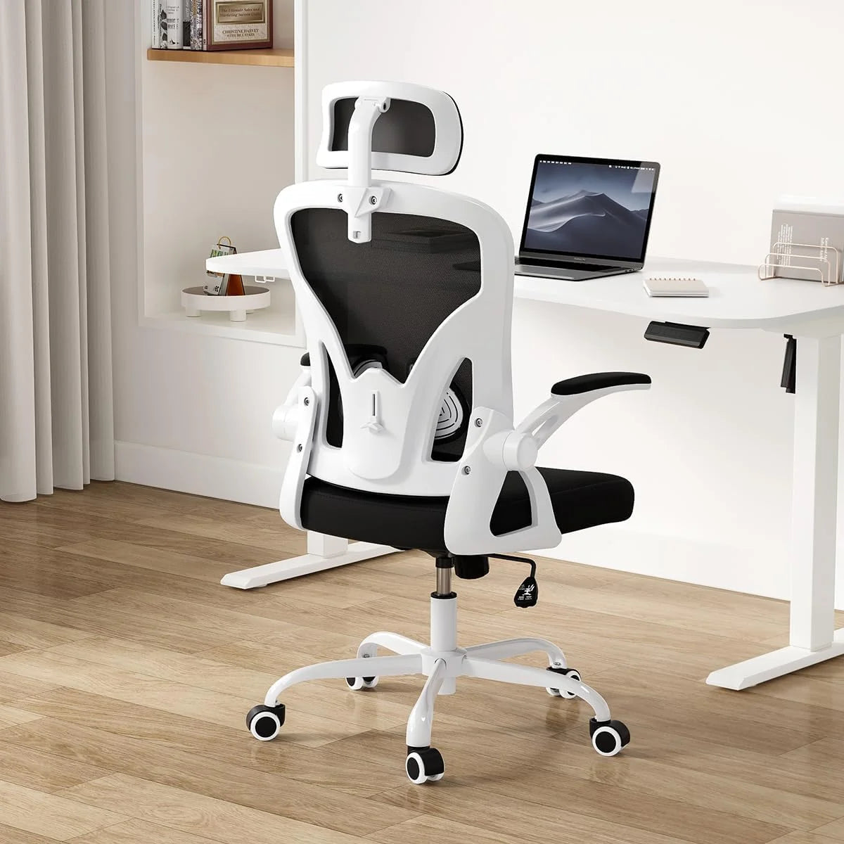 Farini Ergonomic Office Chair, Home Office Desk Chair with Headrest, High Back Computer Chair with Armrests and Adjustable Lumbar Support.for Home Office Study Room Bedroom