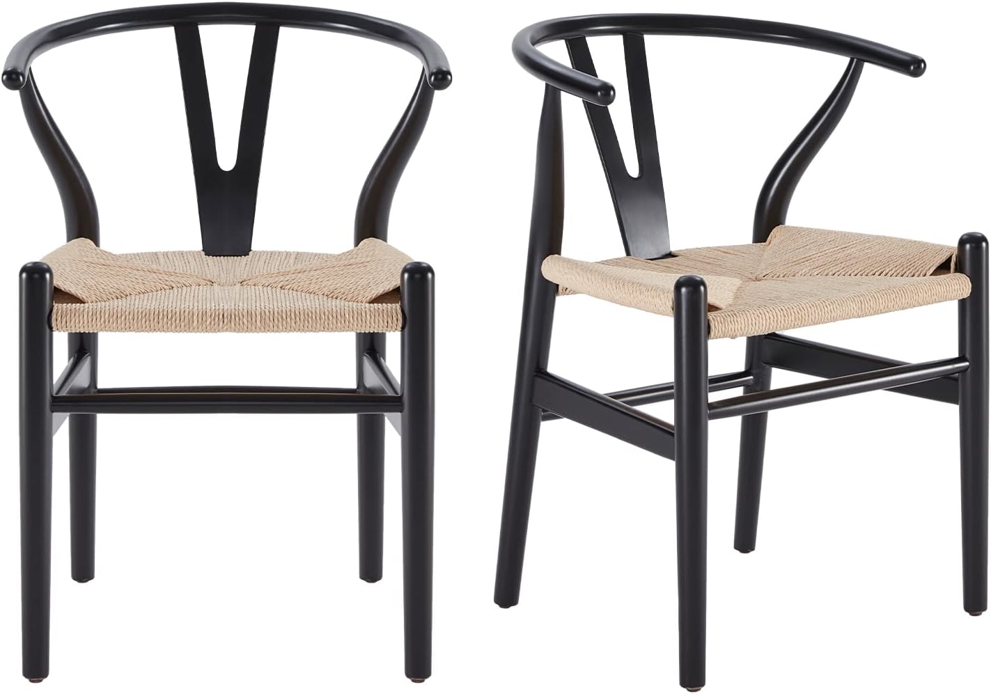 Farini Fully Assembled Wishbone Rattan Dining Room Chairs, Set of 2 or 4