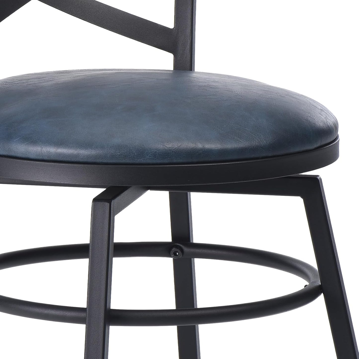 Farini Swivel Bar Stools Set of 2,Mid Century Modern Counter Height Bar Stools,Counter Stools for Kitchen Counter Height Chairs with Back Faux Leather Barstools for Kitchen Island Bar Stools,350lb