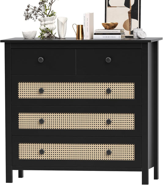 Farini Sideboard Buffet Cabinet with 4 Drawers,Modern Wooden Console Cabinet for Kitchen,Living Room, Dining Room, Hallway
