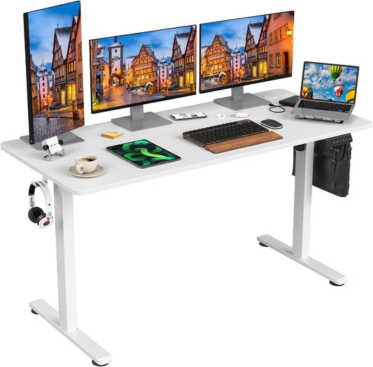 Farini Electric Standing Desk Adjustable Height Sit Stand Home Office Desk with Splice Board