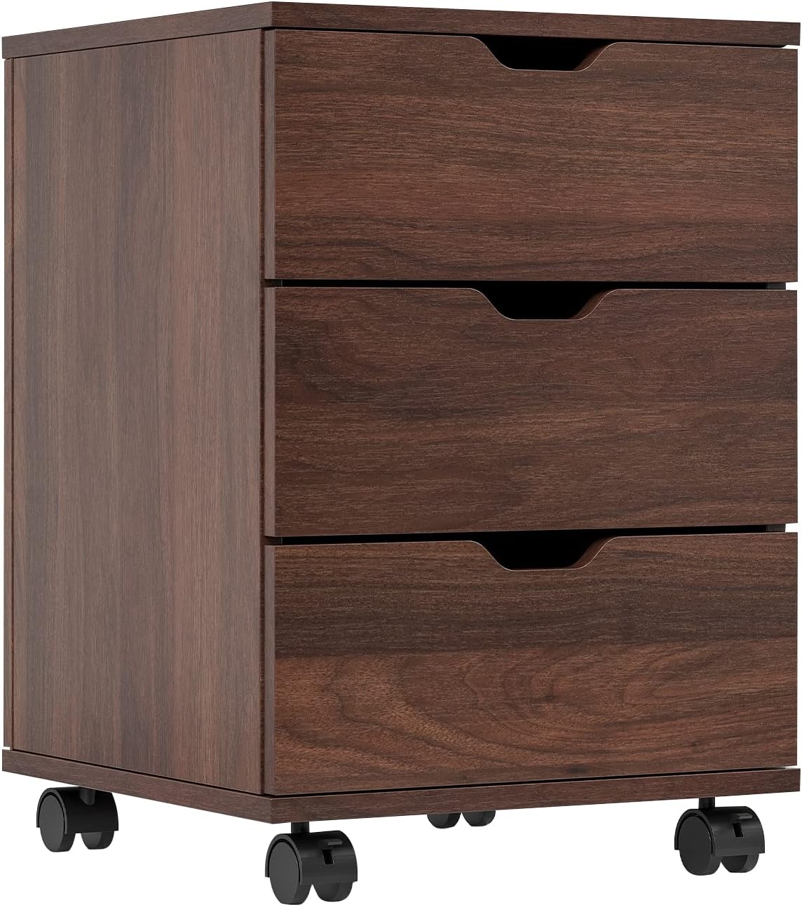 Farini 3-Drawer File Cabinet for Home Office, Mobile Wooden File Cabinet, for Under Desk Storage