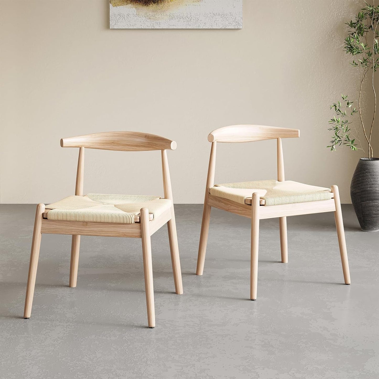 Farini Dining Chairs Set of 2, Mid Century Modern Kitchen & Dining Room Chairs for Dining Room,Dining Table Chairs with Solid Wood Legs