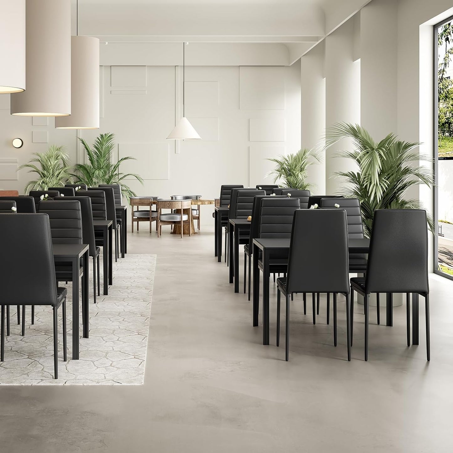 Farini Dining Chairs Set of 2 or 4 for Kitchen Room,PU Leather Kitchen Side Chairs with Metal Frame