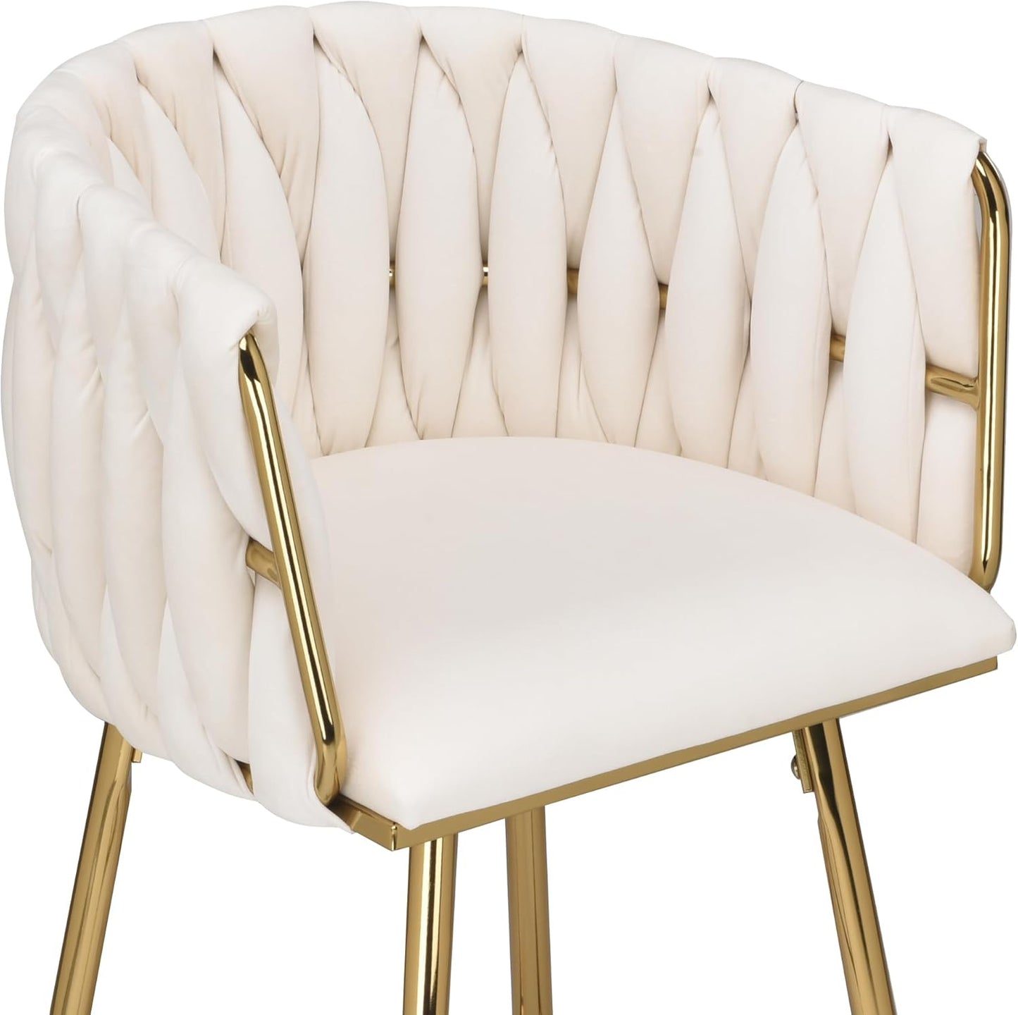 Farini Counter Height Bar Stools Set of 2 or 4, 26 Inch Modern Mid-Century Kitchen Island Stools with Backs & Metal Legs