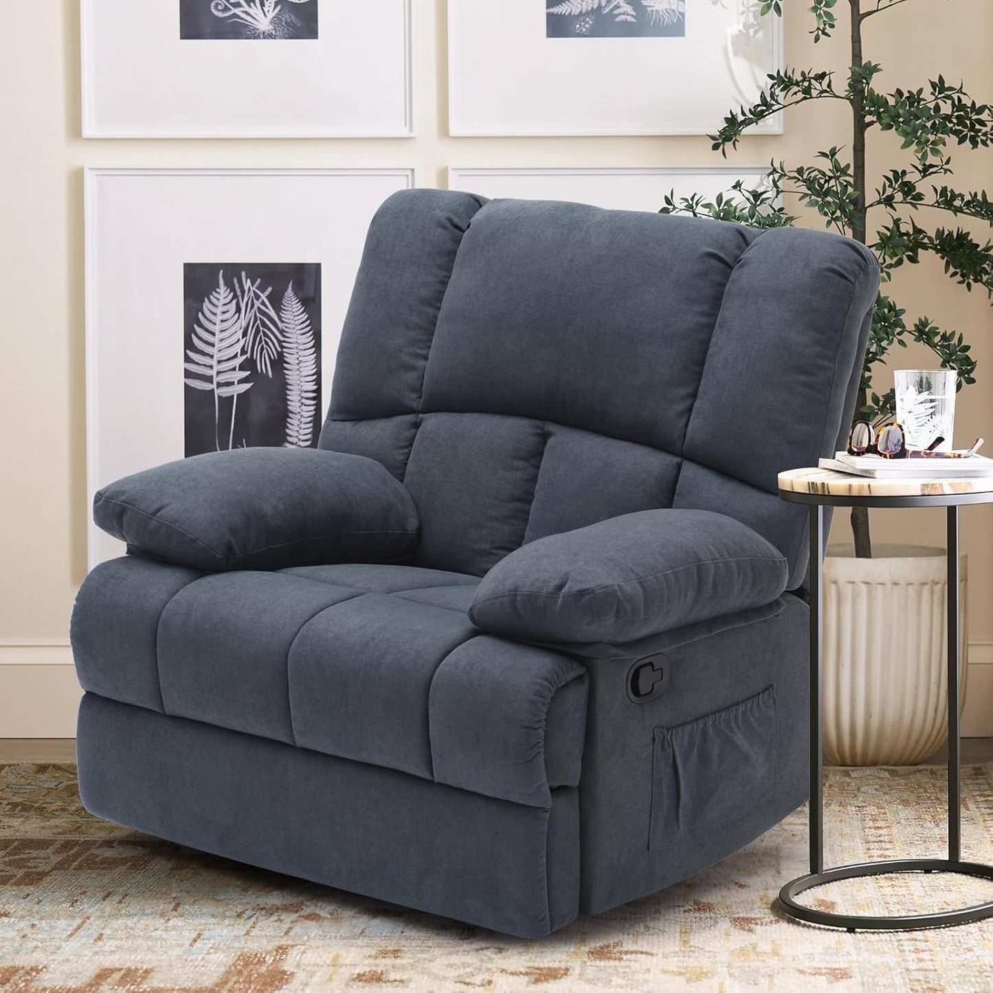 Farini Oversized Rocking Rocker Recliner Chair for Living Room Adults