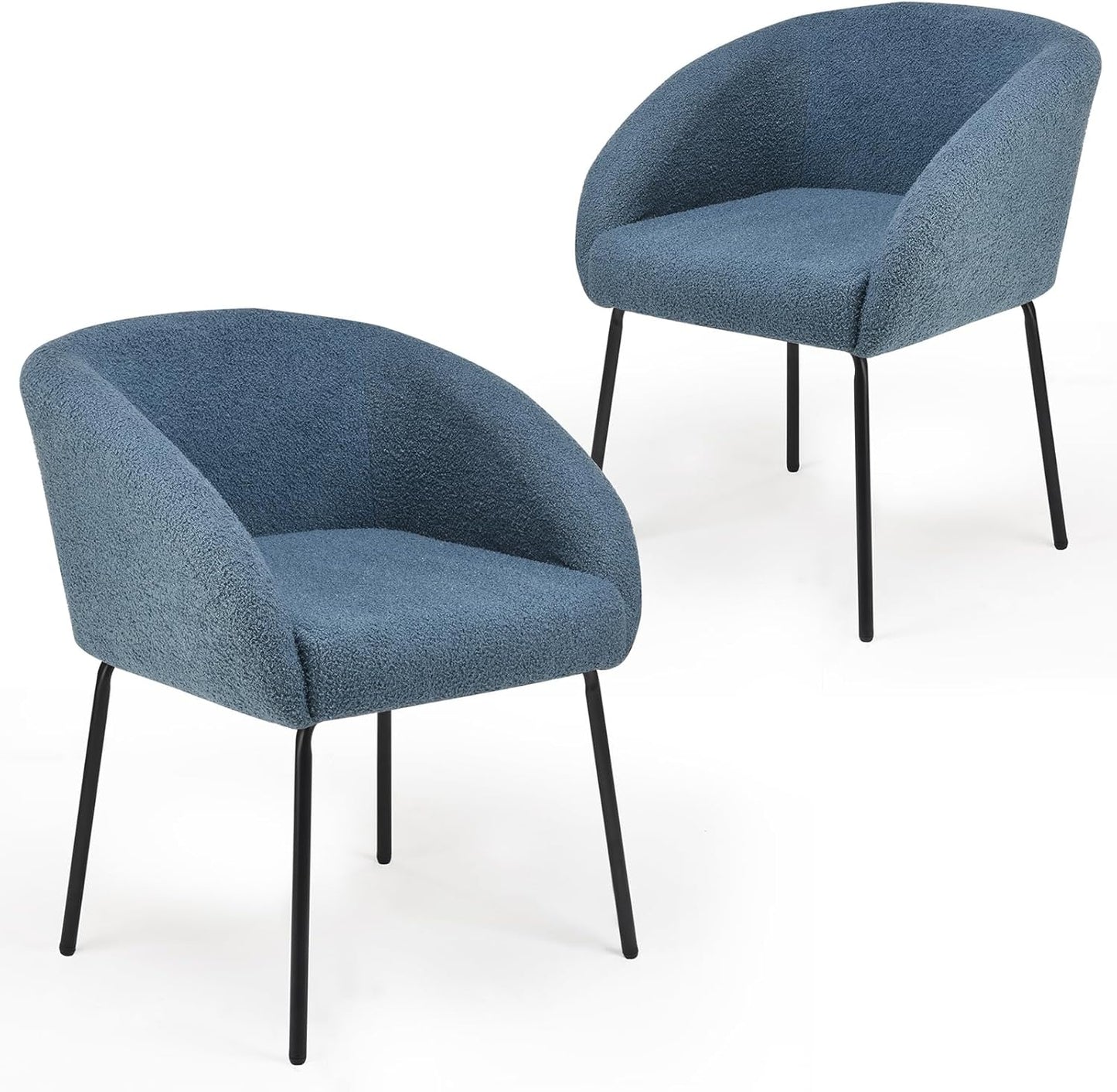 Farini Kitchen Room Dining Chairs Set of 2,Upholstered Kitchen Chairs with Back, Mid-Century Modern Dining Chairs for Home Dining Room