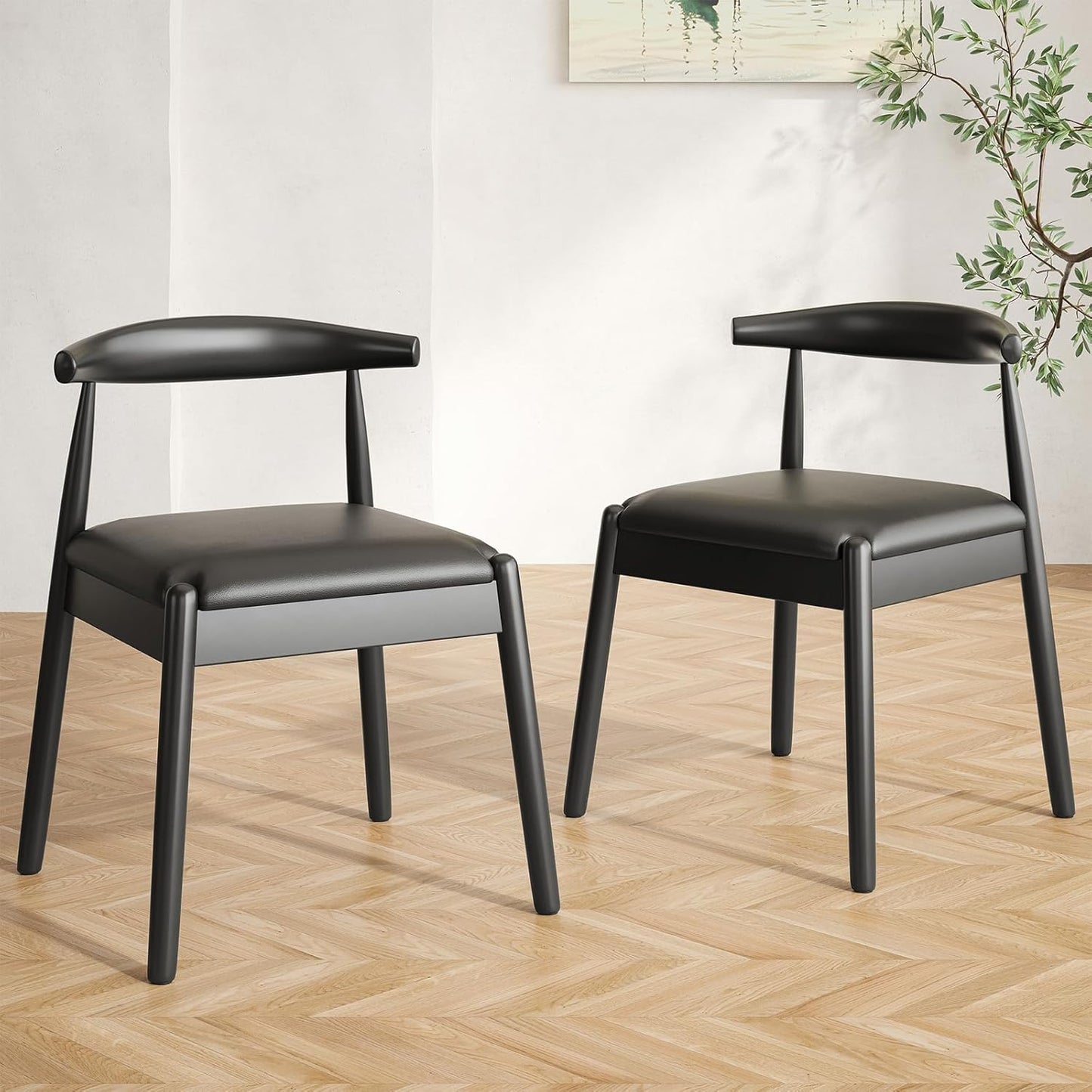 Farini Dining Chairs Set of 2, Mid Century Modern Kitchen & Dining Room Chairs for Dining Room,Dining Table Chairs with Solid Wood Legs