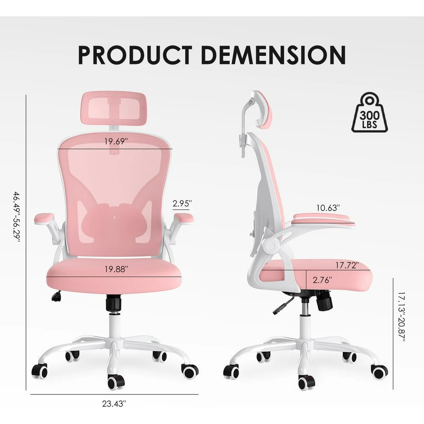 Farini Ergonomic Office Chair, Home Office Desk Chair with Headrest, High Back Computer Chair with Armrests and Adjustable Lumbar Support.for Home Office Study Room Bedroom