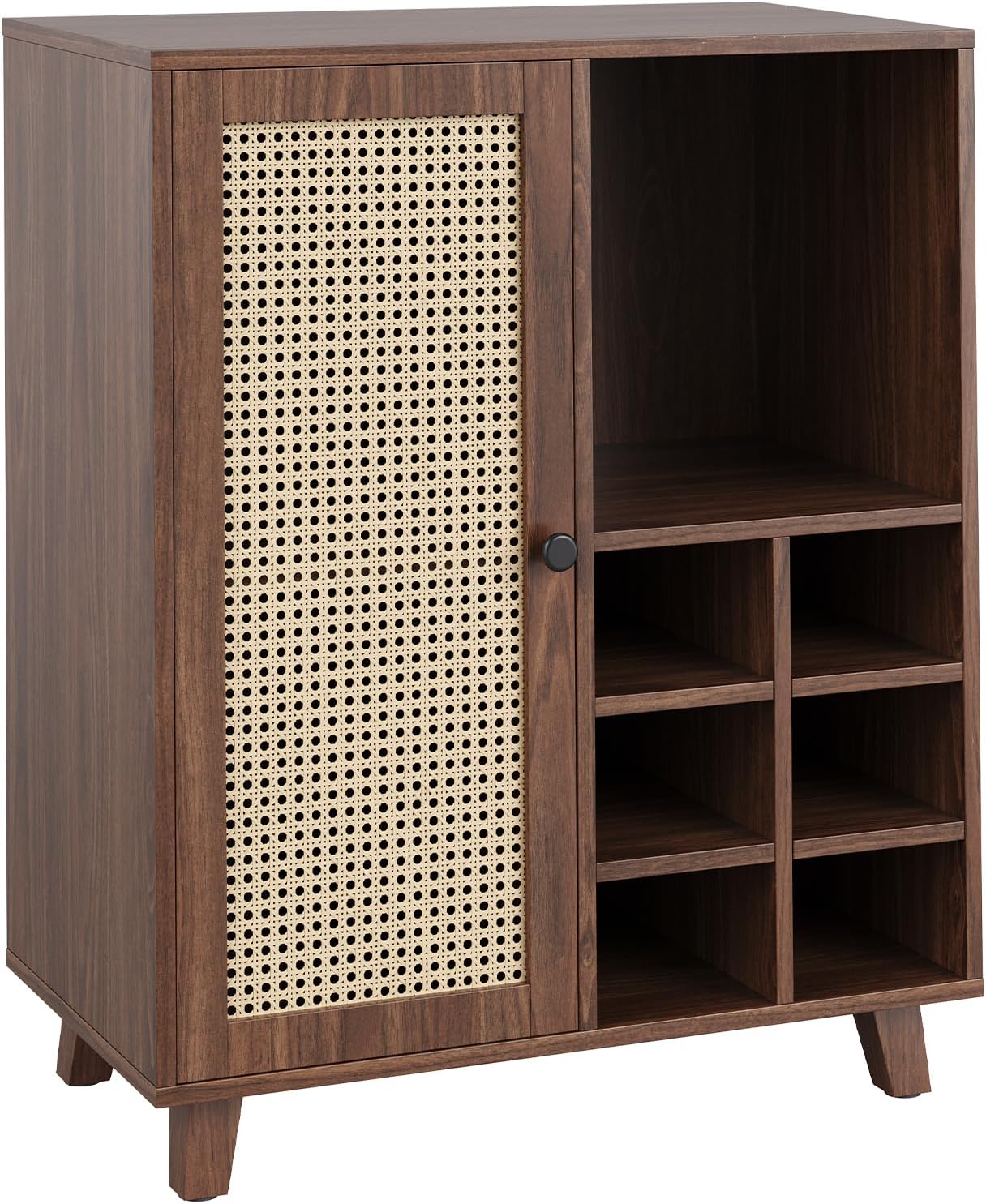 Farini Sideboard Buffet Cabinet, Bar Cabinet with Wine Racks and Adjustable Shelf for Kitchen, Living Room, Home Bar