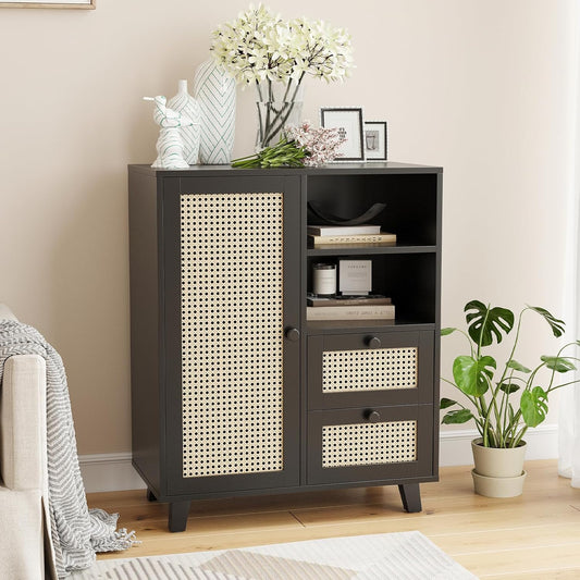 Farini Sideboard Buffet Cabinet, Accent Cabinet with Drawers and Adjustable Shelf for Kitchen, Living Room, Entryway
