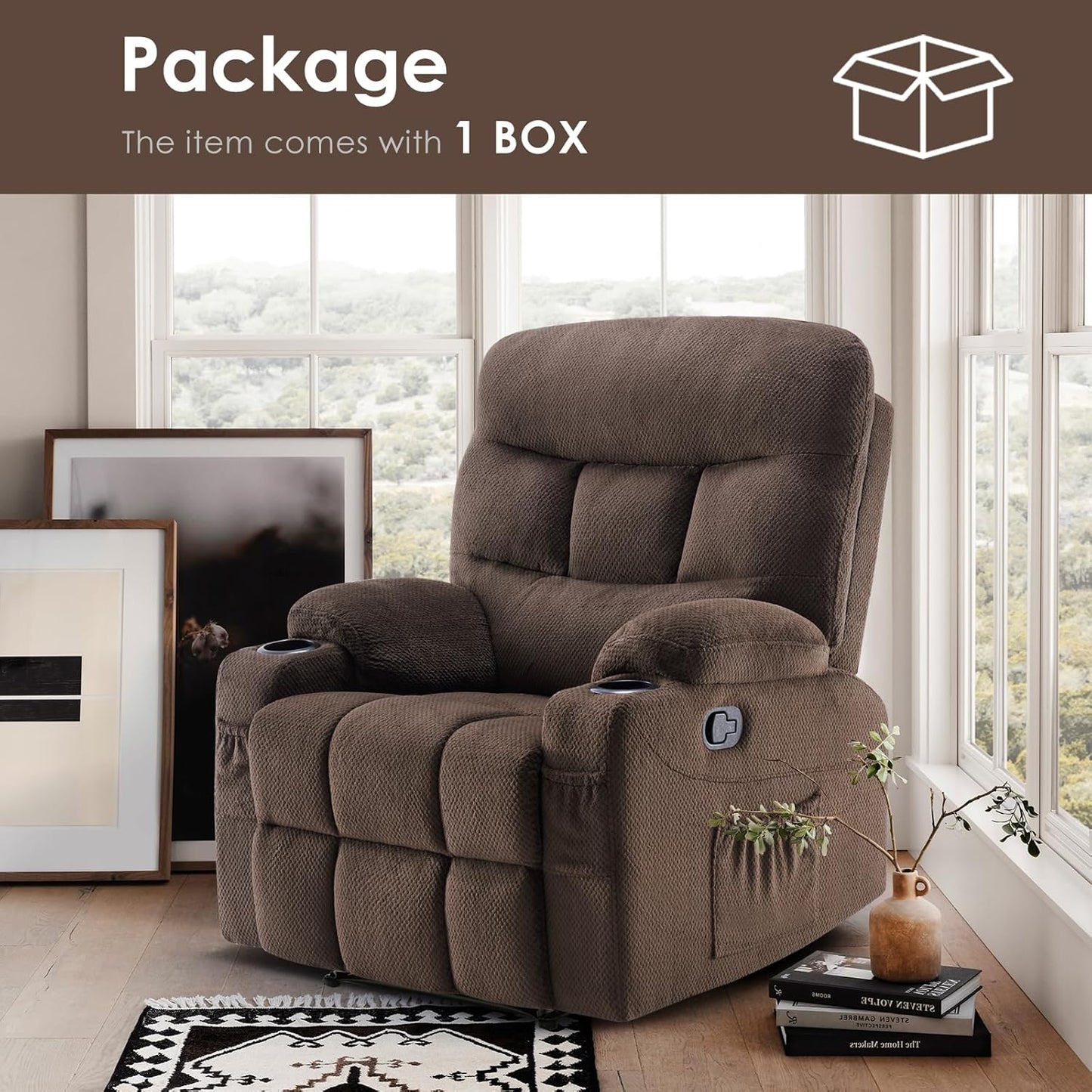 Farini Oversized Recliner Chair for Living Room Large Big Tall People Adults