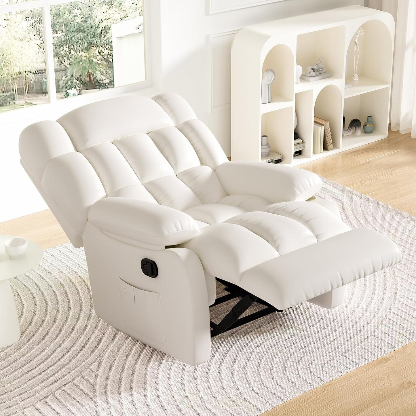 Farini Oversized Power Lift Recliner Chair with Massage and Heat for Elderly Big and Tall, Large Fabric Recliner Wide Electric Recliner Chair with USB Ports, Cup Holders, Side Pockets