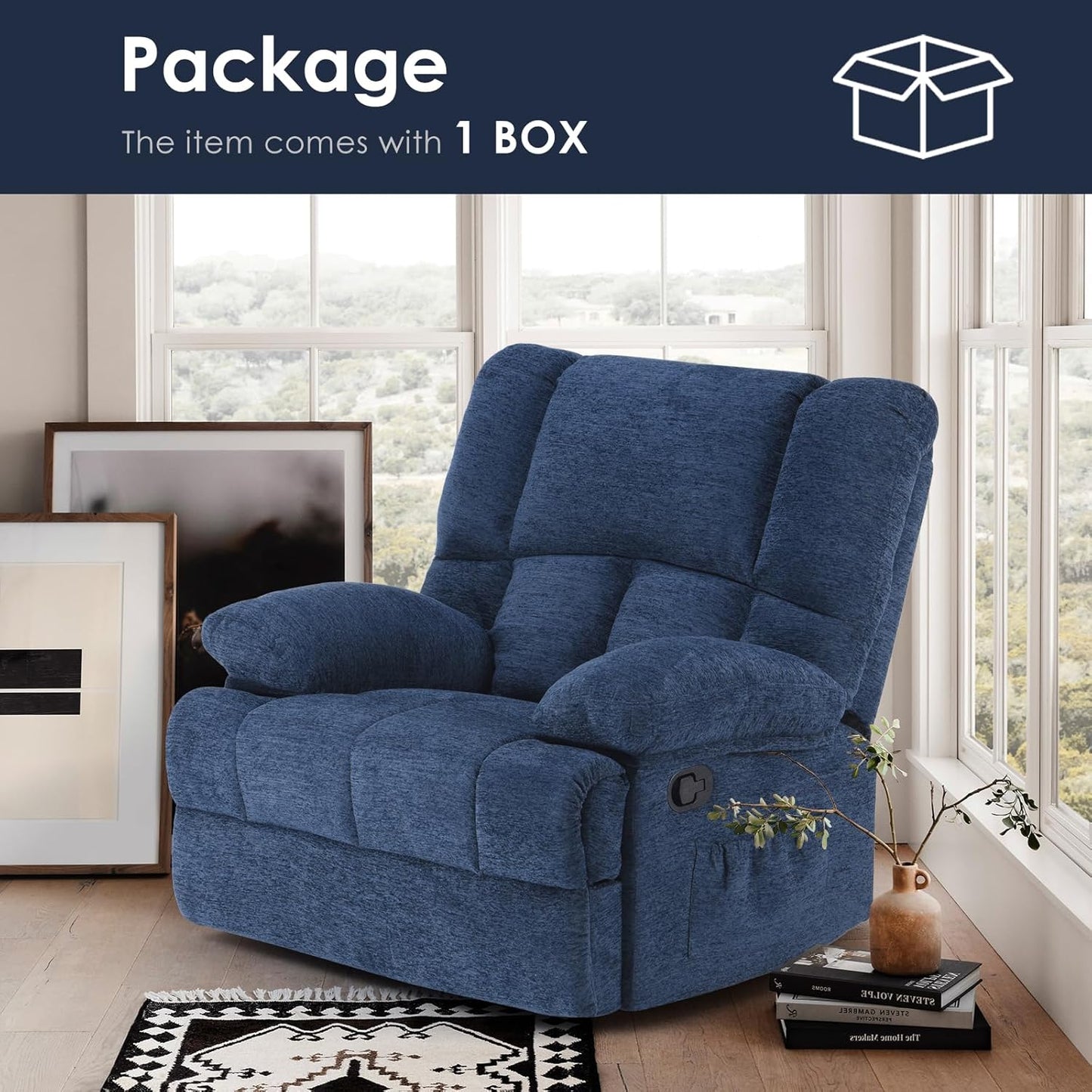 Farini Oversized Rocking Rocker Recliner Chair for Living Room Adults