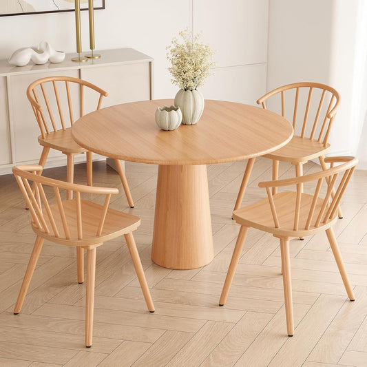 Farini Windsor Dining Chairs, Kitchen & Dining Room Chairs for Dining Room with Spindle Back, Mid Century Modern Dining Table Chairs with Comfortable Seat, Wood Dining Chair