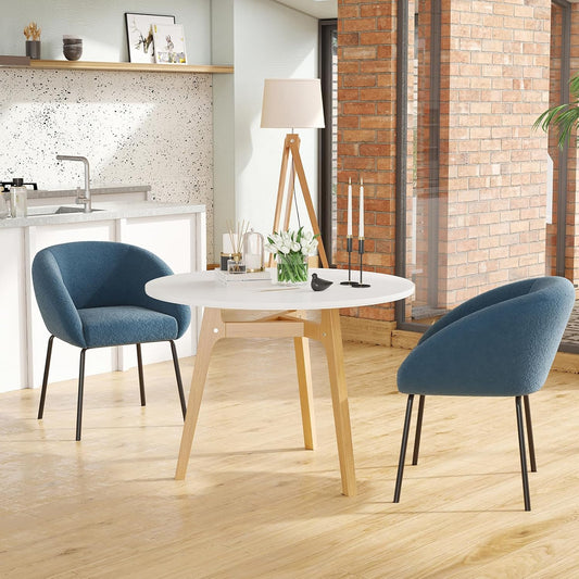 Farini Kitchen Room Dining Chairs Set of 2,Upholstered Kitchen Chairs with Back, Mid-Century Modern Dining Chairs for Home Dining Room