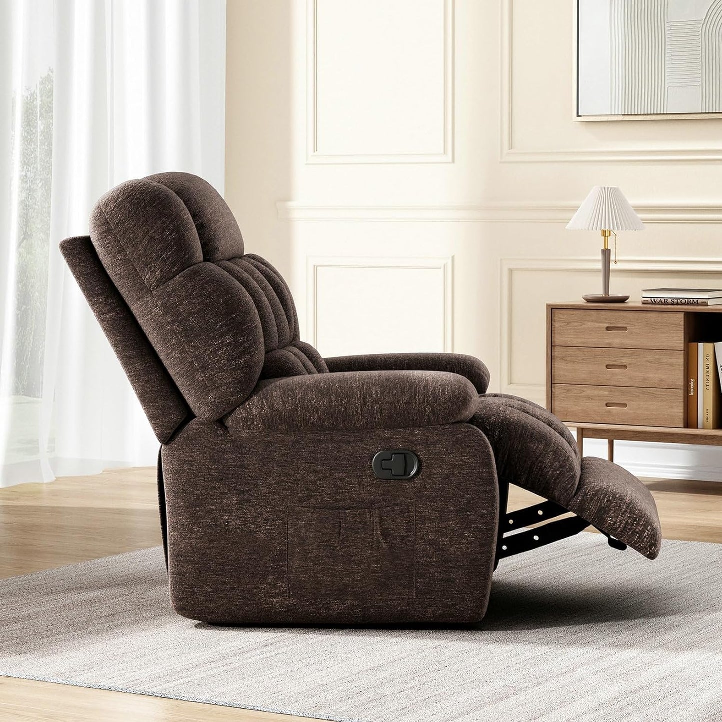 Farini Oversized Power Lift Recliner Chair for Elderly Big and Tall, Large Fabric Recliner with Massage and Heat,Wide Electric Recliner Chair with USB Ports, Cup Holders, Side Pockets