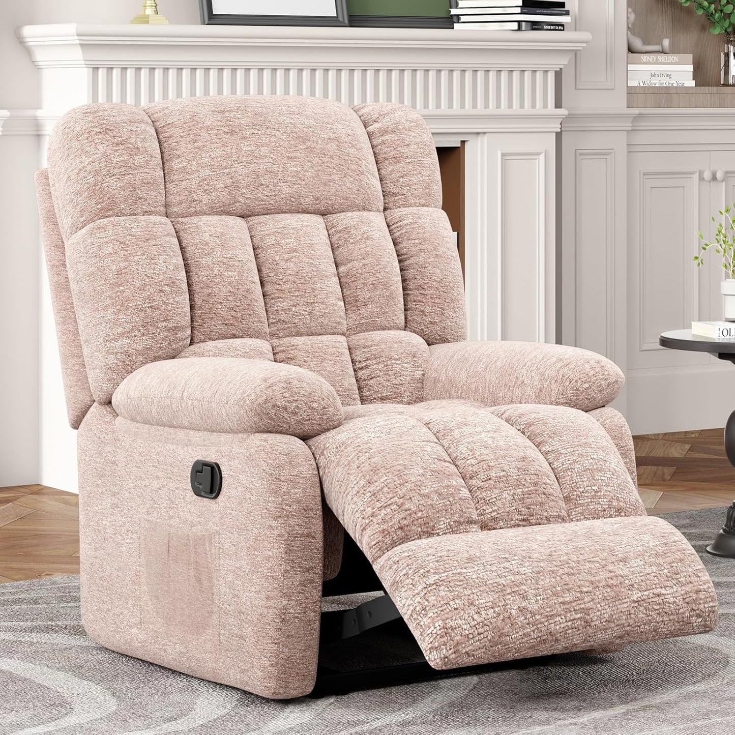 Farini Oversized Power Lift Recliner Chair for Elderly Big and Tall, Large Fabric Recliner with Massage and Heat,Wide Electric Recliner Chair with USB Ports, Cup Holders, Side Pockets