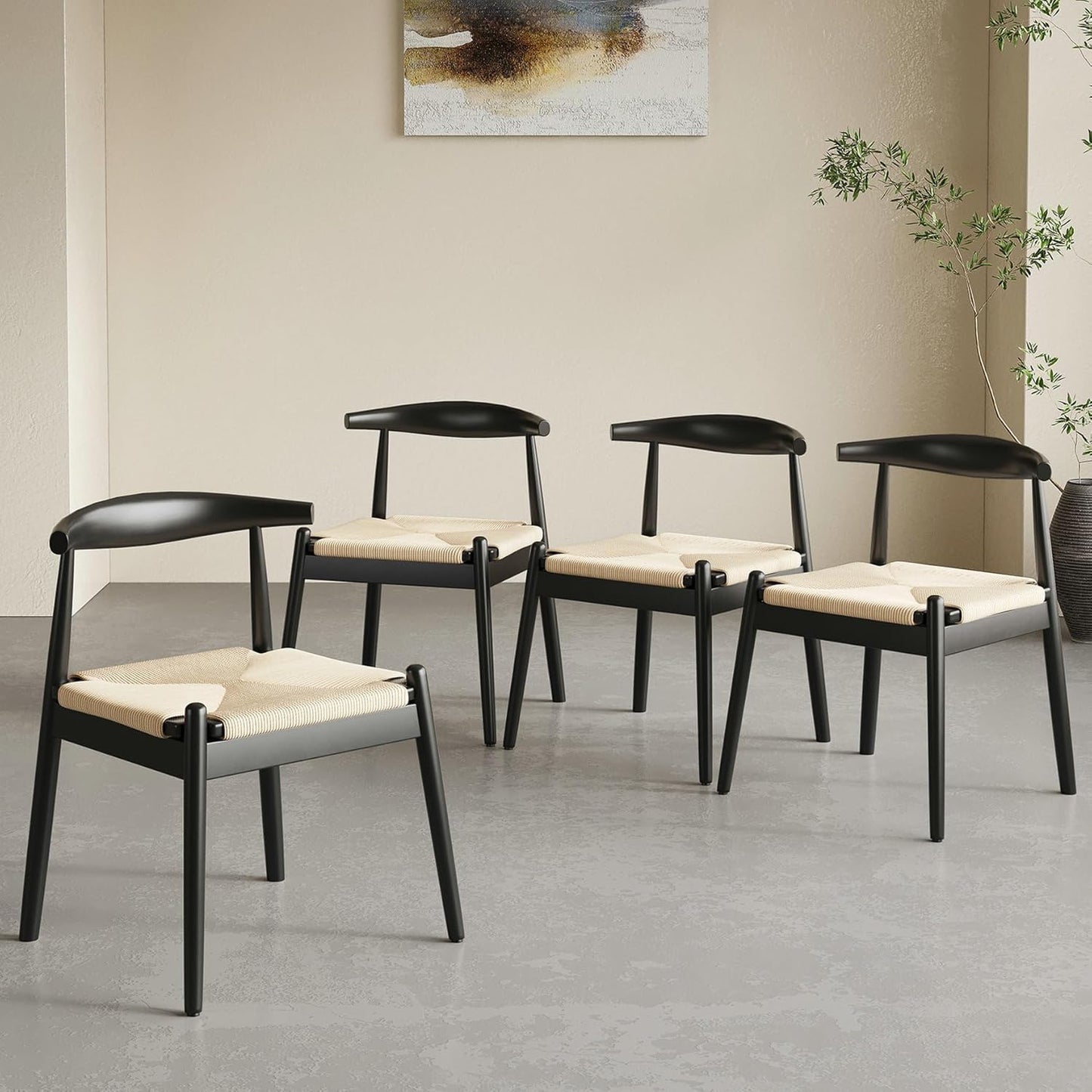 Farini Dining Chairs Set of 2, Mid Century Modern Kitchen & Dining Room Chairs for Dining Room,Dining Table Chairs with Solid Wood Legs