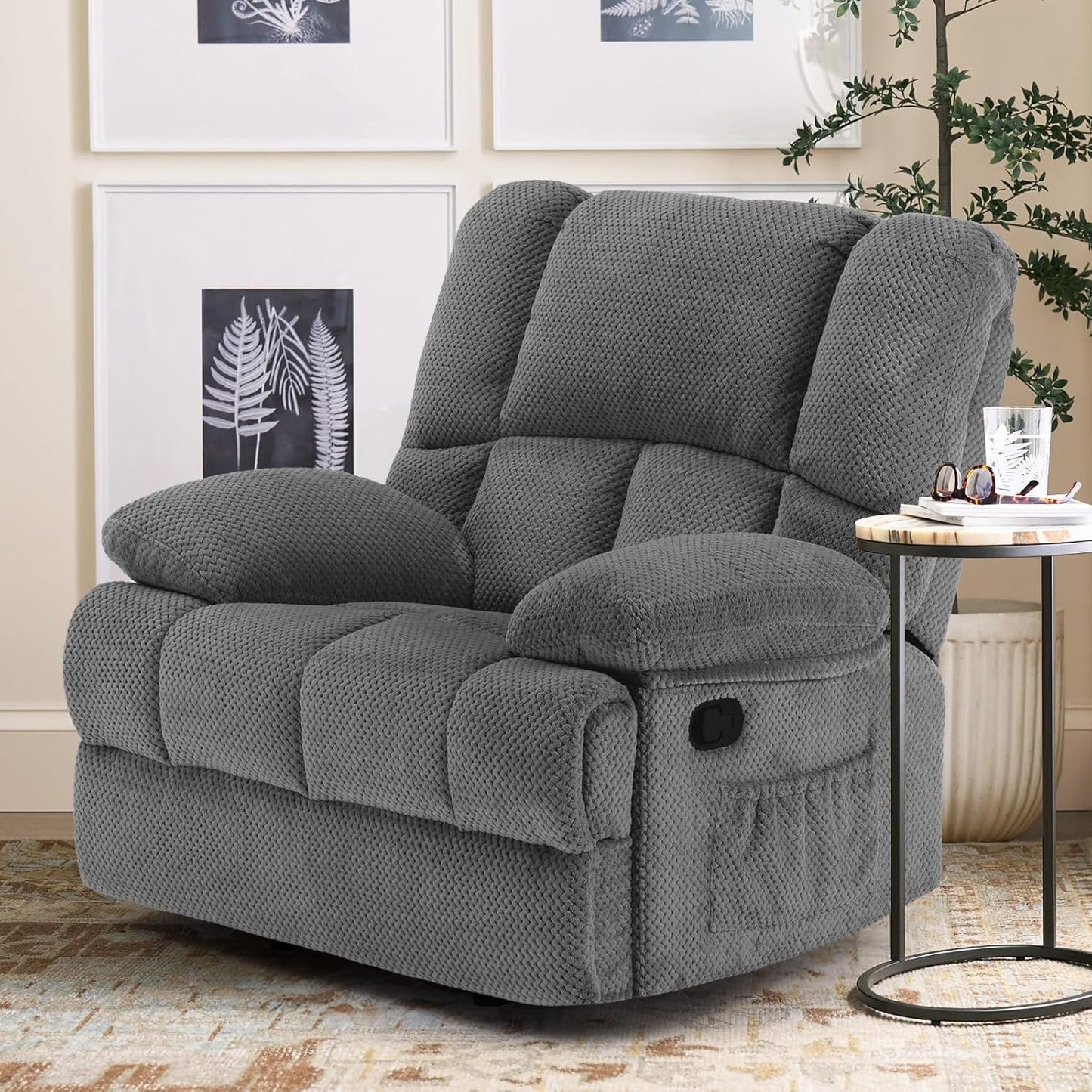 Farini Oversized Rocking Rocker Recliner Chair for Living Room Adults