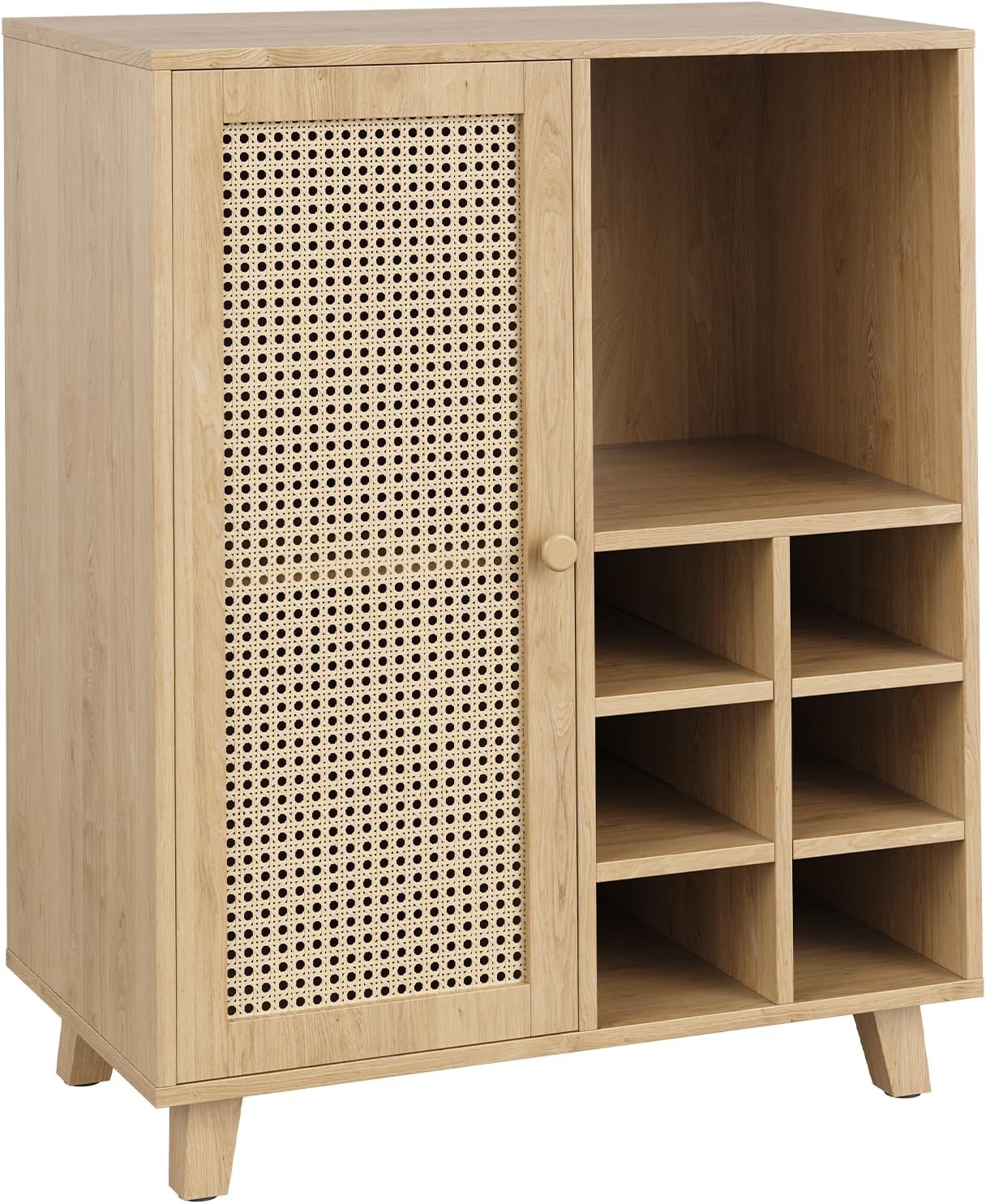 Farini Sideboard Buffet Cabinet, Bar Cabinet with Wine Racks and Adjustable Shelf for Kitchen, Living Room, Home Bar