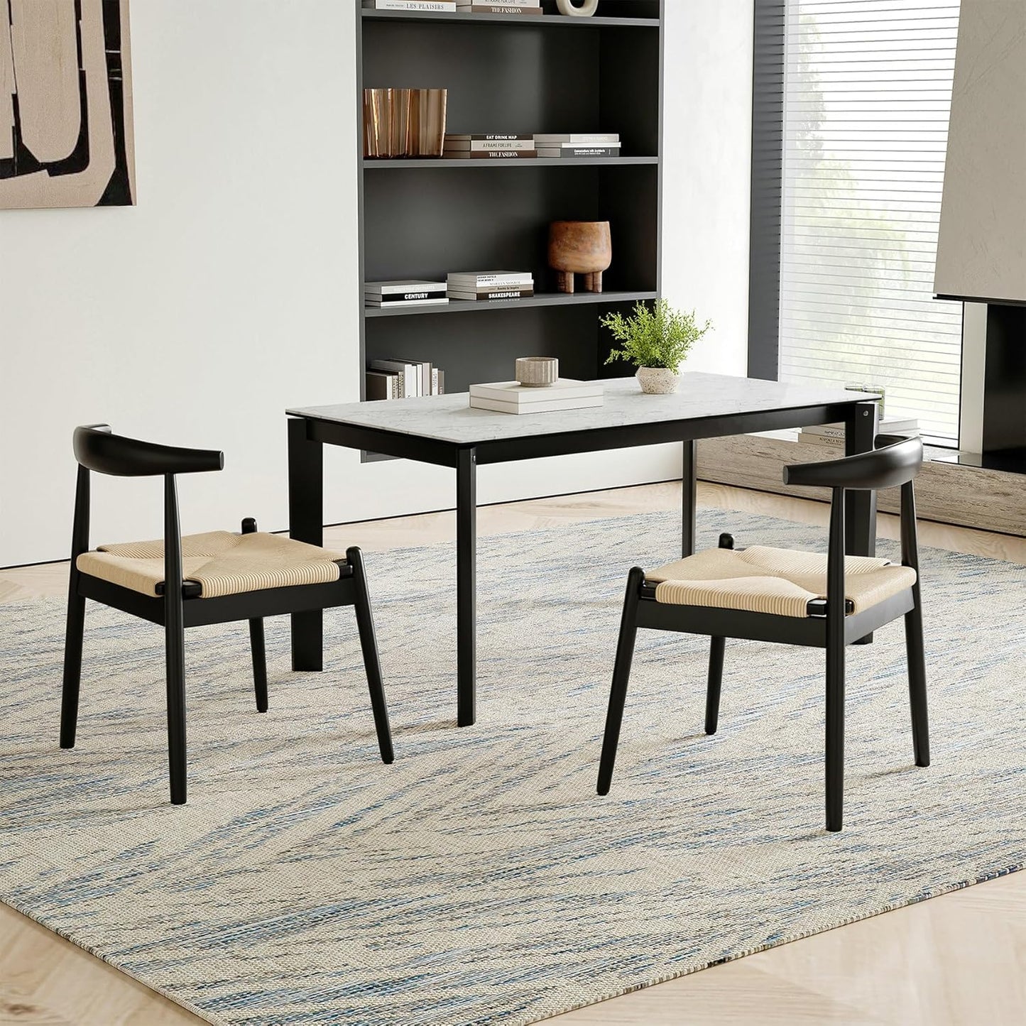 Farini Dining Chairs Set of 2, Mid Century Modern Kitchen & Dining Room Chairs for Dining Room,Dining Table Chairs with Solid Wood Legs