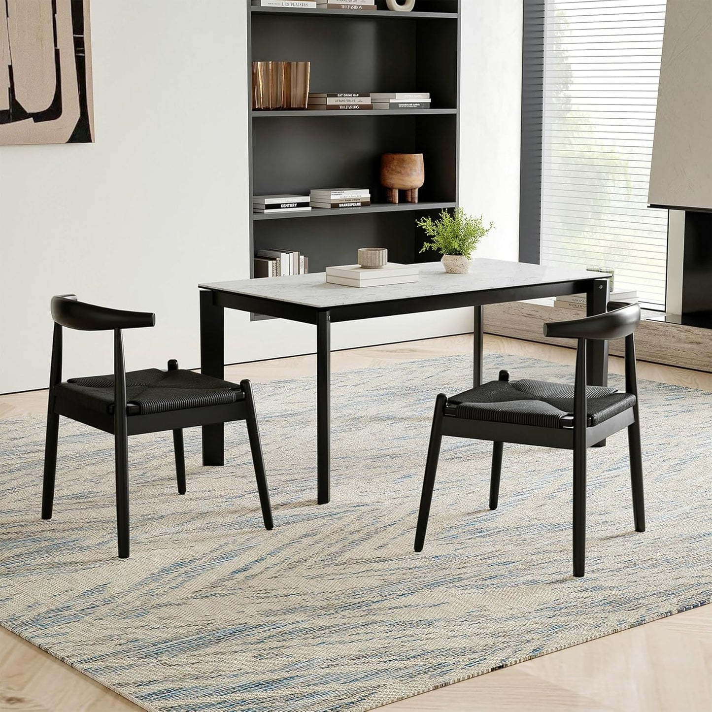 Farini Dining Chairs Set of 2, Mid Century Modern Kitchen & Dining Room Chairs for Dining Room,Dining Table Chairs with Solid Wood Legs