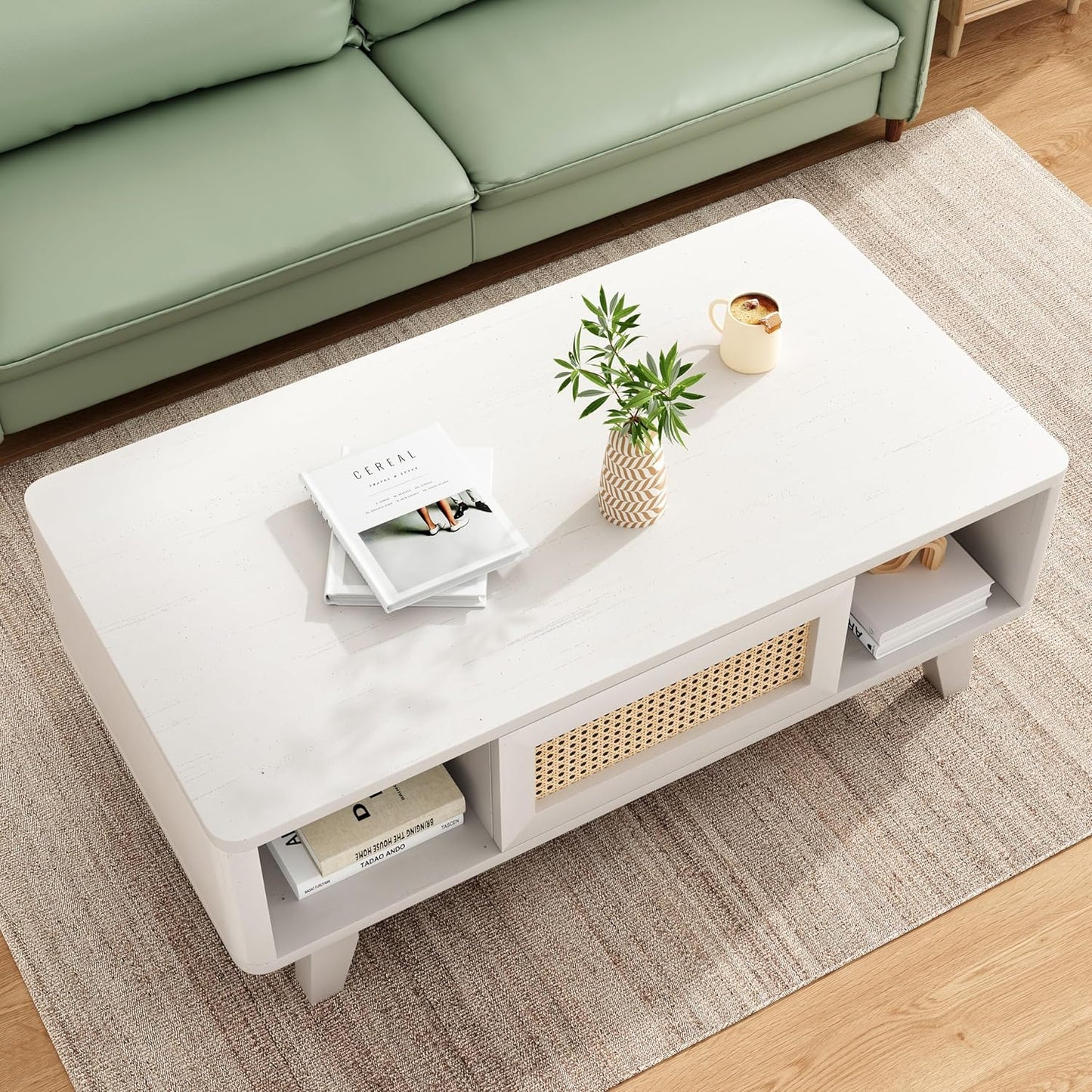 Farini Coffee Table, Living Room Tables, Modern Table with Storage, Mid Century Farmhouse Wood Coffee Table for Living Room Coffee Table, Living Room Tables, Modern Table with Storage, Mid Century Farmhouse Wood Coffee Table for Living Room