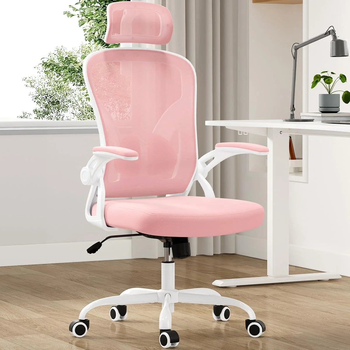 Farini Ergonomic Office Chair, Home Office Desk Chair with Headrest, High Back Computer Chair with Armrests and Adjustable Lumbar Support.for Home Office Study Room Bedroom