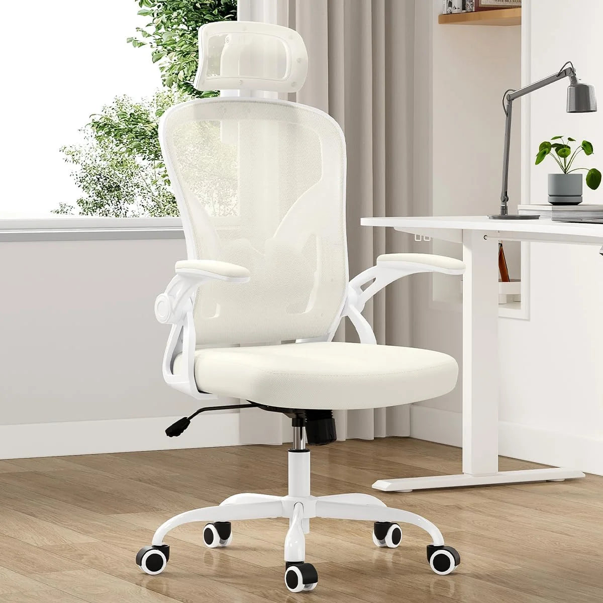 Farini Ergonomic Office Chair, Home Office Desk Chair with Headrest, High Back Computer Chair with Armrests and Adjustable Lumbar Support.for Home Office Study Room Bedroom