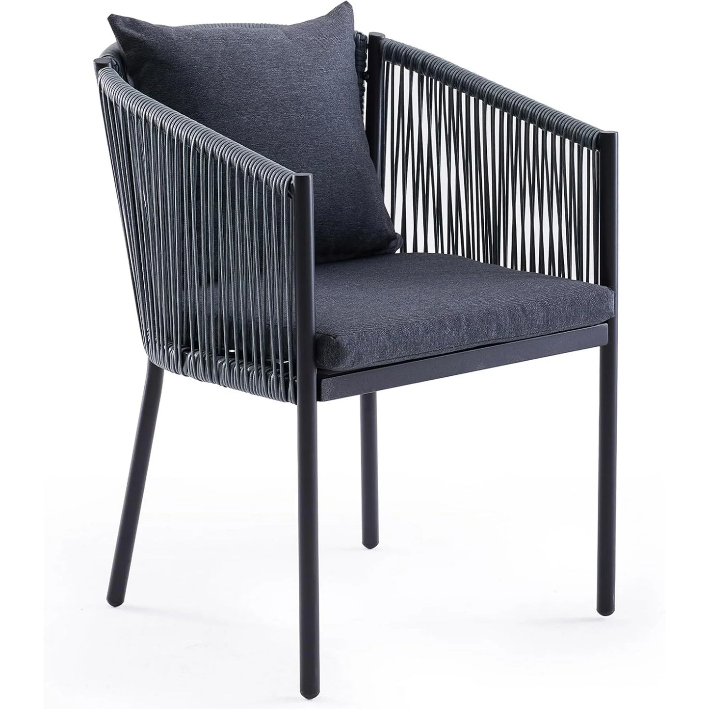 Farini Outdoor Furniture Set for 2, Outdoor Dining Set Patio Chairs 2 Piece, Rattan Wicker Patio Furniture Chairs with Cushions for Garden, Deck, Backyard, Poolside
