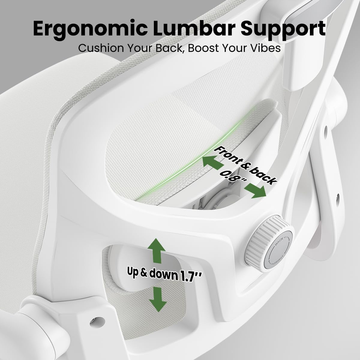 Farini Ergonomic Office Chair,Home Office Desk Chair with Adjustable Lumbar Support and Armrests,Comfy Computer Desk Chair with Headrest,for Home and Office